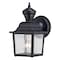 Vaxcel Bedford Aluminum 5.25-in. W 1 Light Black Motion Sensor Dusk/Dawn Outdoor Wall Lantern Clear Glass T0732 - alternate 8